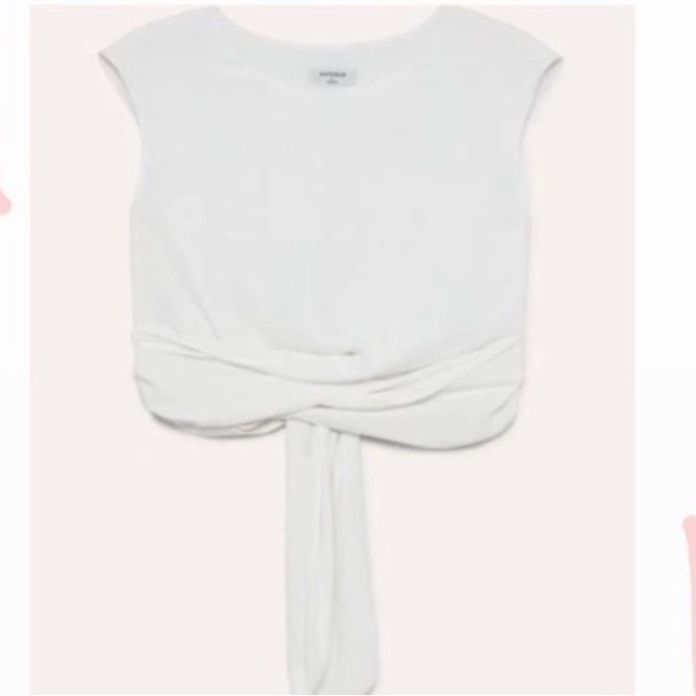 Babaton High Neck Sleeveless Lined Long Tie Wrap Blouse